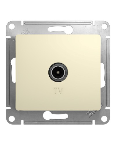 Glossa розетка TV антенна коннектор, 1-местная, скрытой установки, механизм, бежевый (GSL000293). Розетка TV антенна. Systeme Electric в Коврове