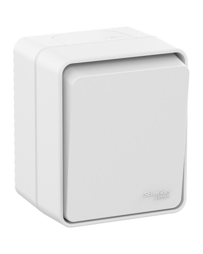 AtlasDesign PROFI54 выключатель 1-клавишный, открытой установки, белый (ATN540111). Выключатель. Systeme Electric в Коврове