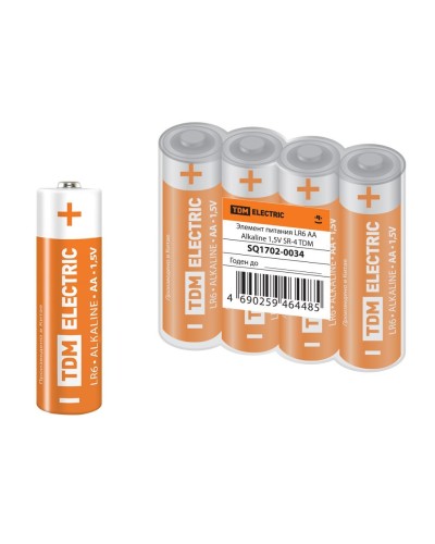 LR6 AA Alkaline 1,5V SR-4 TDM (SQ1702-0034). Элемент питания. TDM ЕLECTRIC в Коврове