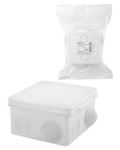 Коробка ОП 80х80х50мм, крышка, IP54, 7вх., белая (SQ1401-0922). Распаячная коробка. TDM ЕLECTRIC в Коврове