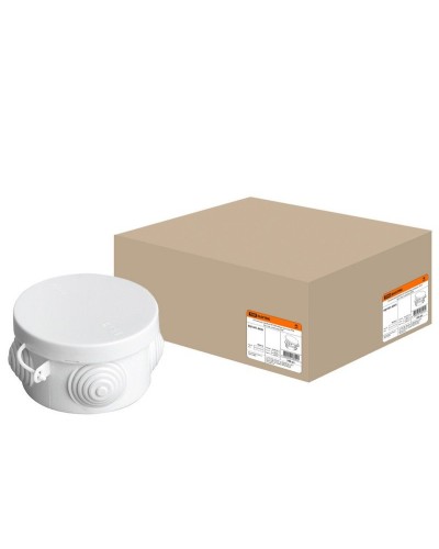 Коробка ОП D65х40мм, крышка, IP54, 4вх. (SQ1401-0501). Распаячная коробка. TDM ЕLECTRIC в Коврове