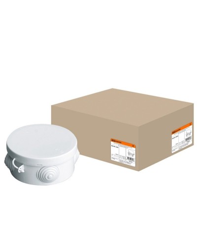 Коробка ОП D85х40мм, крышка, IP54, 4вх. (SQ1401-0102). Распаячная коробка. TDM ЕLECTRIC в Коврове