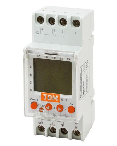 ТЭ822-2кан-1мин/7дн-44on/off-2х16А-DIN TDM (SQ1503-0003). Таймер электронный. TDM ЕLECTRIC в Коврове