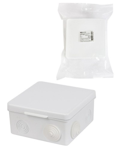 Коробка ОП 100х100х55мм, крышка, IP54, 8вх., белая (SQ1401-0923). Распаячная коробка. TDM ЕLECTRIC в Коврове