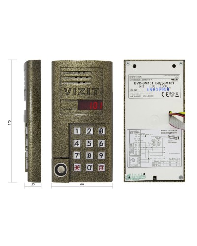 БВД-SM101T. Вызывная панель аудиодомофона. VIZIT в Коврове