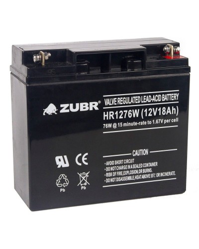 ZUBR HR 1276W (12V, 18Ah). Аккумулятор герметичный свинцово-кислотный. ZUBR в Коврове