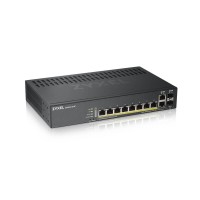 GS1920-8HPV2-EU0101F. Гибридный Smart коммутатор PoE+. ZYXEL