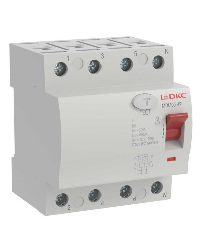 YON MAX MDL100 ВДТ, 4P, 30mA, 25A, АС (MDL100-4P2-25-AC). Автоматический выключатель дифференциальный (УЗО). ДКС в Коврове