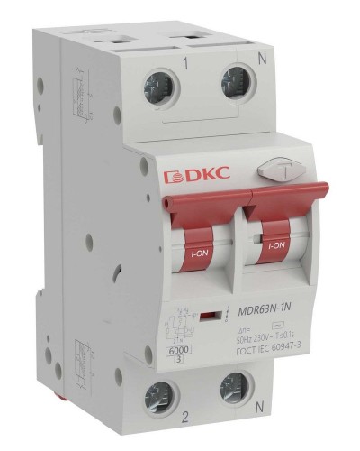 YON max MDR, 1P+N, 30mA, 40A, 6kA, А (MDR63N-1N2C40-A). Автоматический выключатель дифференциального тока. ДКС в Коврове