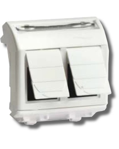Розетка RJ-45 Brava 2 модуля белая (76656B): Розетка компьютерная с двумя разъёмами в Коврове