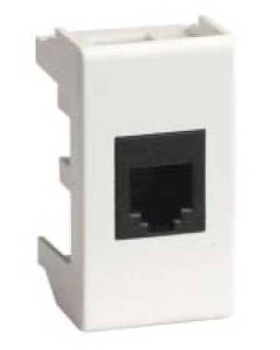 Розетка RJ-45 Viva 1 модуль белая (45048): Розетка компьютерная экранированная с одним разъёмом в Коврове