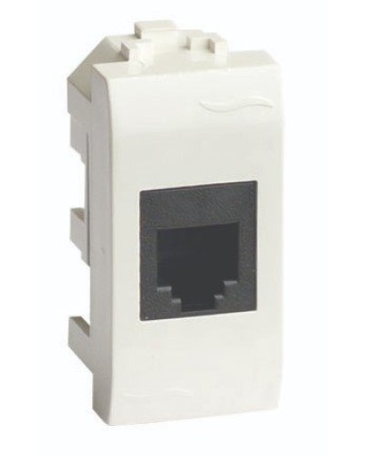Розетка RJ-45 Brava 1 модуль слоновая кость (75654S): Розетка компьютерная с одним разъёмом в Коврове
