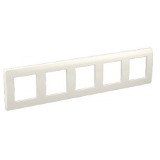 Рамка на 2+2+2+2+2 модуля (пятиместная), белая (75015W): Рамка пятиместная, Brava