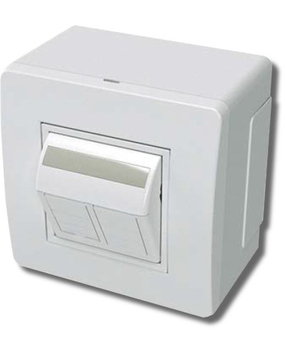 Коробка в сборе с 2 розетками RJ45, кат.5е, белая (10656): Коробка в сборе в Коврове