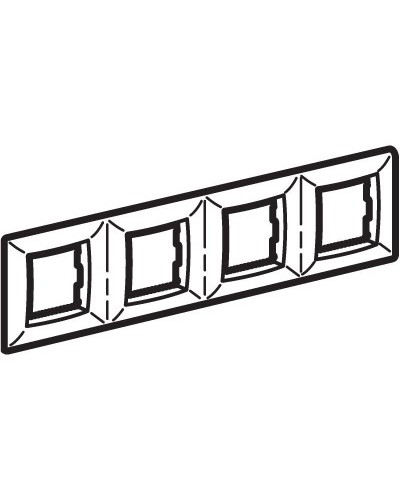 Рамка на 2+2+2+2 модуля (четырехместная), белая (75014W): Рамка четырехместная, Brava в Коврове