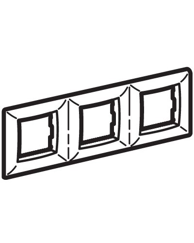 Рамка на 2+2+2 модуля (трехместная), белая (75013W): Рамка трехместная, Brava в Коврове