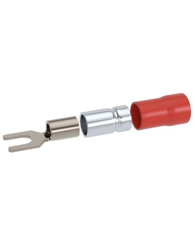 Наконечник вилочный НВИ 0,25-1,5 М3,5 (D3,7мм) (100 шт) (2A135P-DS-PVC). Наконечник вилочный с изолированным фланцем ПВХ, двойная гильза. ДКС в Коврове