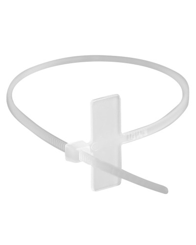 Хомут 2,5x110 белый (100шт) (252110SR-M): Хомут маркировочный, горизонтальная табличка под замком 20x9 в Коврове