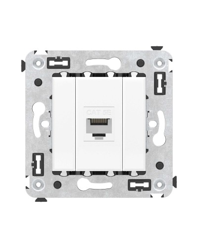 Розетка RJ-45 в стену, кат.5E, Avanti, одинарная, белое облако (4400663). Розетка компьютерная. ДКС в Коврове