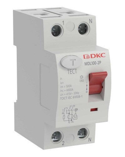 YON MAX MDL100 ВДТ, 2P, 10mA, 25A, АС (MDL100-2P1-25-AC). Автоматический выключатель дифференциальный (УЗО). ДКС в Коврове