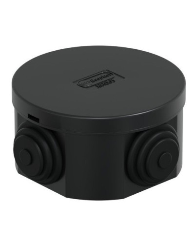 Коробка JBR065 D=65х35, 4 вых., IP44, черная (44004BL-1). Коробка монтажная. Экопласт в Коврове