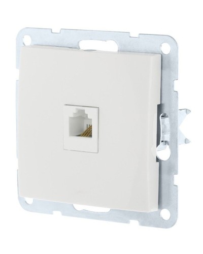 Розетка RJ-45 кат. 5е с накладкой, белый LK60 (866104-1). Розетка компьютерная. Экопласт в Коврове