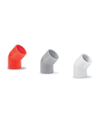 Ecoplast поворот 45гр., для аспирационной системы D25, АБС, белый (10 шт) (49225-10W). Поворот для аспирационной системы. Экопласт в Коврове