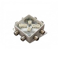 КМ-О (12к*10,0)-IP66-120х120, семь вводов: Коробка монтажная огнестойкая