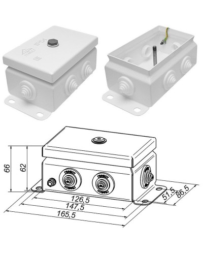 КМ IP55-0812 (без DIN рейки). Коробка монтажная электротехническая. Гефест в Коврове