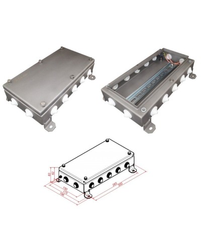 КМ IP55-1530, 14 вводов, нержавейка. Коробка монтажная электротехническая. Гефест в Коврове