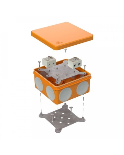 Коробка огнестойкая 60-0300-FR6.0-4 Е15-Е120 100х100х50. Коробка огнестойкая для открытой установки. Промрукав в Коврове