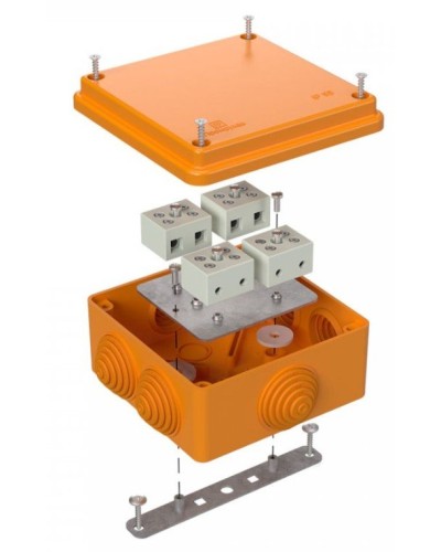 Коробка огнестойкая 100х100х50 для о/п (40-0300-FR2.5-8). Коробка огнестойкая для открытой установки. Промрукав в Коврове