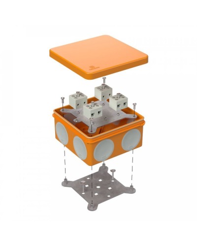 Коробка огнестойкая 100х100х50 (60-0300-FR2.5-8). Коробка огнестойкая для открытой установки. Промрукав в Коврове