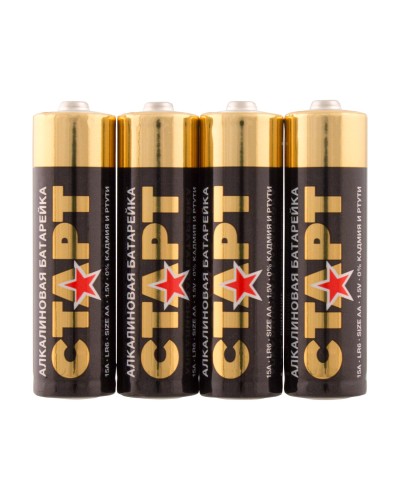СТАРТ LR6-SH4-BOX (1,5 В, AA, LR6), упак. 4 шт.. Алкалиновые батарейки. СТАРТ в Коврове